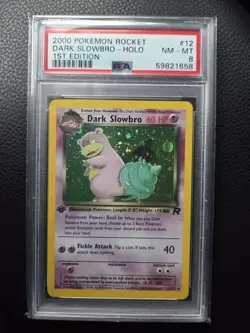 2000 Pokemon Rocket - DARK SLOWBRO - Holo 1st Edition - PSA 8 NM/MINT - Image 1