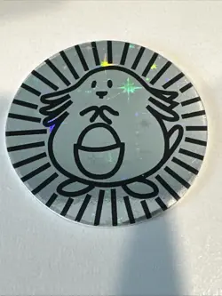 Vintage Rare 1999 Chansey Wizards of the Coast Pokemon TCG White Holo Token Coin - Image 1