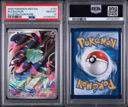Pokemon - Bulbasaur Me01: Mega Evolution Holo 133/132 PSA 10 - Image 3