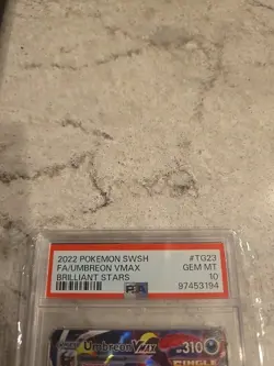 Umbreon VMAX TG23/TG30 Trainer Gallery Holo Pokemon 2022 Brilliant Stars PSA 10 - Image 2