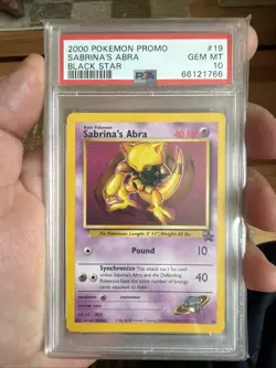 2000 POKEMON PROMO BLACK STAR #19 SABRINA'S ABRA BLACK STAR - Image 1