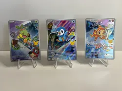 First partner illustration collections pokemon Turtwig 40 Chimchar 41 Piplup 42 - Image 1