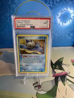 2006 POKEMON EX LEGEND MAKER LAPRAS #8 HOLO FOIL PSA 9 MINT - Image 1
