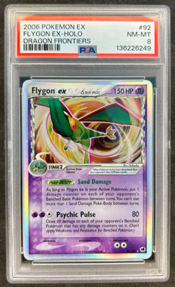 2006 Pokemon Flygon EX Holo Foil Dragon Frontiers 92/101 PSA 8 Fresh Grade - Image 1