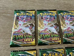 Pokemon TCG Evolving Skies Booster Pack Lot of 8 Sealed Sword & Shield - Image 2