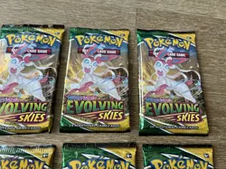 Pokemon TCG Evolving Skies Booster Pack Lot of 8 Sealed Sword & Shield - Image 3