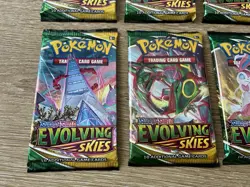 Pokemon TCG Evolving Skies Booster Pack Lot of 8 Sealed Sword & Shield - Image 4