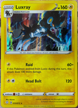 Luxray Holo Rare - 033/072 - Shining Fates Pokemon 2021 - Image 1
