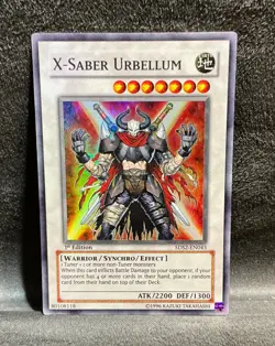 X-Saber Urbellum 5DS2-EN043 1st Edition Yu-Gi-Oh! Super Rare Foil Mint Condition - Image 1