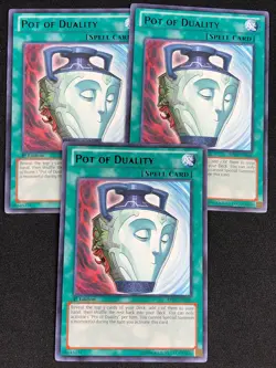 YUGIOH POT OF DUALITY BP01-EN046 1ST RARE X3 (NM) - Image 1