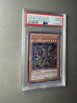 INFERNITY DESTROYER THE SHINING DARKNESS YU-GI-OH! TSHD-2010 EN098 PSA 10🥸 - Image 4