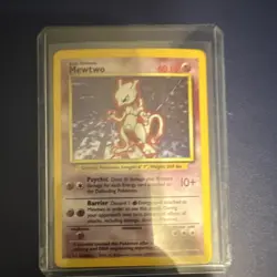 Pokemon Mewtwo Base Set Holo Rare Card 10/102 Basic 60 HP English - Image 1