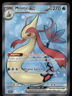 Pokemon Cards Milotic ex 217/191 Surging Sparks Ultra Rare NM - Image 1