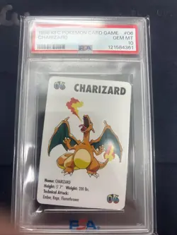 Charizard Pokemon Trading Card Game Mini KFC 1998 Nintendo WOTC PSA 10 G25901 - Image 1