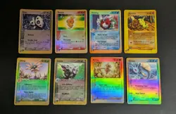 Pokemon Reverse Holo Lot(E Series, Stamped) MP-DMG Lot 18 Total Cards - Image 3