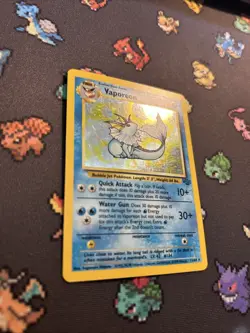 Vaporeon 12/64 LP/EX -Vintage Holo Rare Pokemon Card- Jungle Set (8q) - Image 2