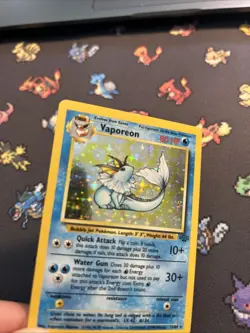 Vaporeon 12/64 LP/EX -Vintage Holo Rare Pokemon Card- Jungle Set (8q) - Image 3