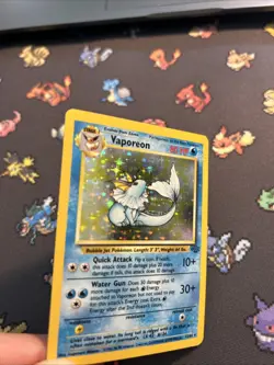 Vaporeon 12/64 LP/EX -Vintage Holo Rare Pokemon Card- Jungle Set (8q) - Image 4