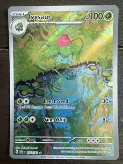 Pokemon TCG Ivysaur Scarlet Violet-151 Holo Card 167/165 IR English NM - Image 1