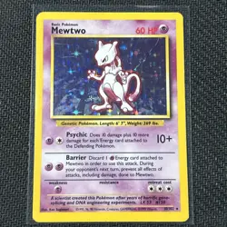 Mewtwo - 10/102 - Holo - Base Set Unlimited - Pokemon Card - MP - Image 1