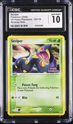 CGC 10 Seviper EX Holon Phantoms 32/110 Reverse Holo Stamped Pokemon Card - Image 1