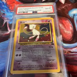 Pokemon League Black Star Promo Card #9 Mew, PSA 8 - Image 1