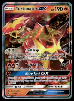 Pokemon Cards Turtonator GX 18/145 Guardians Rising Holo Rare GX NM - Image 1