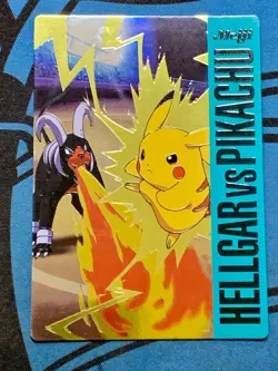 Pokemon Card Japanese Battle Card Pikachu vs Houndoom Metallic Meiji #2289 - Image 1
