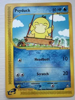 Psyduck Aquapolis 2002 Non-Holo 104/147 NM Pokemon Card - Image 1
