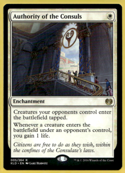 AUTHORITY OF THE CONSULS KALADESH KLD RARE ENCHANTMENT MTG 005 - Image 1