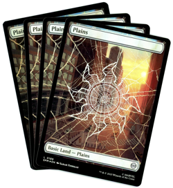 x4 Plains 0189 (Foil) Full Art - Marvel's Spider-Man MTG - NM/M - English - Image 1