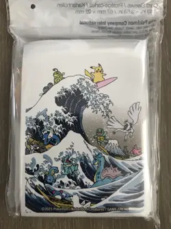 2023 Pokemon Center Great Wave Pikachu & Friends Card Sleeves TCG (65 Sleeves) - Image 2