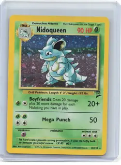 2000 Pokemon—Nidoqueen #12/130 Base Set 2—Holo Rare Holo (Damaged) - Image 1