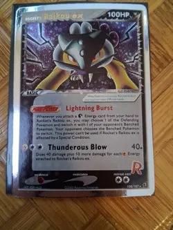 Pokemon TCG Rocket's Raikou ex 108/107 Secret Rare Holo 2005 Ex Deoxys - LP - Image 1