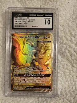 CGC GEM MINT 1 Pokemon Ultra Necrozma GX Ultra Shiny GX Japanese Ultra Rare #250 - Image 1