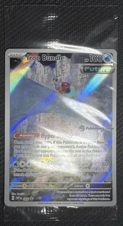 Pokemon TCG Iron Bundle 066 SV Promo Holo 100 HP Pokemon Center Exclusive - Image 1