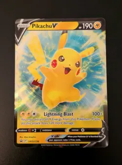 Pikachu V SWSH198 Black Star Promo Standard Size LP Pokemon TCG - Image 1