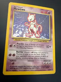 Pokemon Mewtwo 10/102 Holo Rare Base Set Unlimited NM WOTC 1999 - Image 2