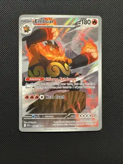 Pokemon TCG Emboar 098/086 SV: White Flare Illustration Rare Near Mint - Image 1