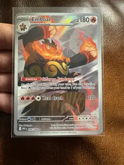 Pokemon TCG Emboar 098/086 SV: White Flare Illustration Rare Near Mint - Image 3