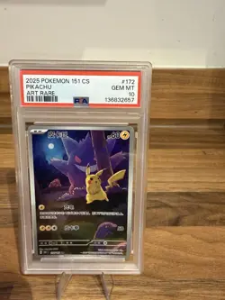 Pokemon 172 Pikachu PSA 10 AR 172/151 Collect 151 Gengar S.Chinese Limited - Image 3