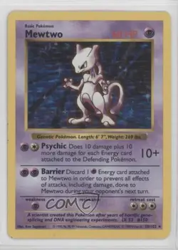 Mewtwo Holo Shadowless Pokemon Base Set #10 1999 - Image 1