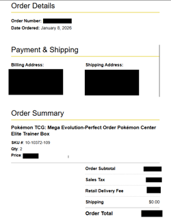 Mega Evolution Perfect Order Pokemon Center Elite Trainer Box ETB - PRESALE x2 - Image 1