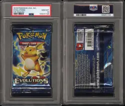 2016 Pokemon XY Evolutions Booster Pack Raichu Graded PSA 10 GEM MT New Sealed - Image 3