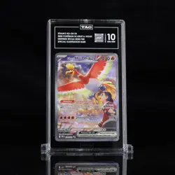 2025 POKEMON DRI EN DESTINED RIVALS #230 ETHAN'S HO-OH EX TAG 10 - Image 1