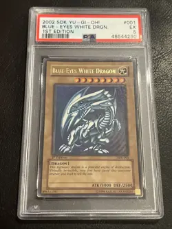Yugioh 1st Edition SDK-001 Blue Eyes White Dragon PSA 5 North American - Image 1