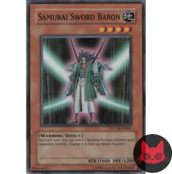 Yugioh Samurai Sword Baron WC10-EN001 Super Rare NM - Image 1