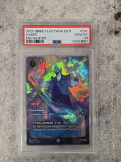 Disney Lorcana Fabled - PSA 10 - 237/204 - Hades Infernal Schemer Enchanted - Image 1