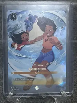 Disney Lorcana TCG Winterspell - Raging Storm - Enchanted 225/204 Alt Art Foil - Image 1