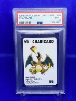 Charizard 1998 KFC Pokemon Card Game Promo #06 PSA 9 Mint Kentucky Fired Chicken - Image 1